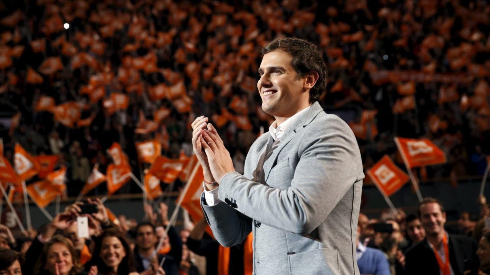 Rivera, en el mitin de Vistalegre en diciembre del año pasado.