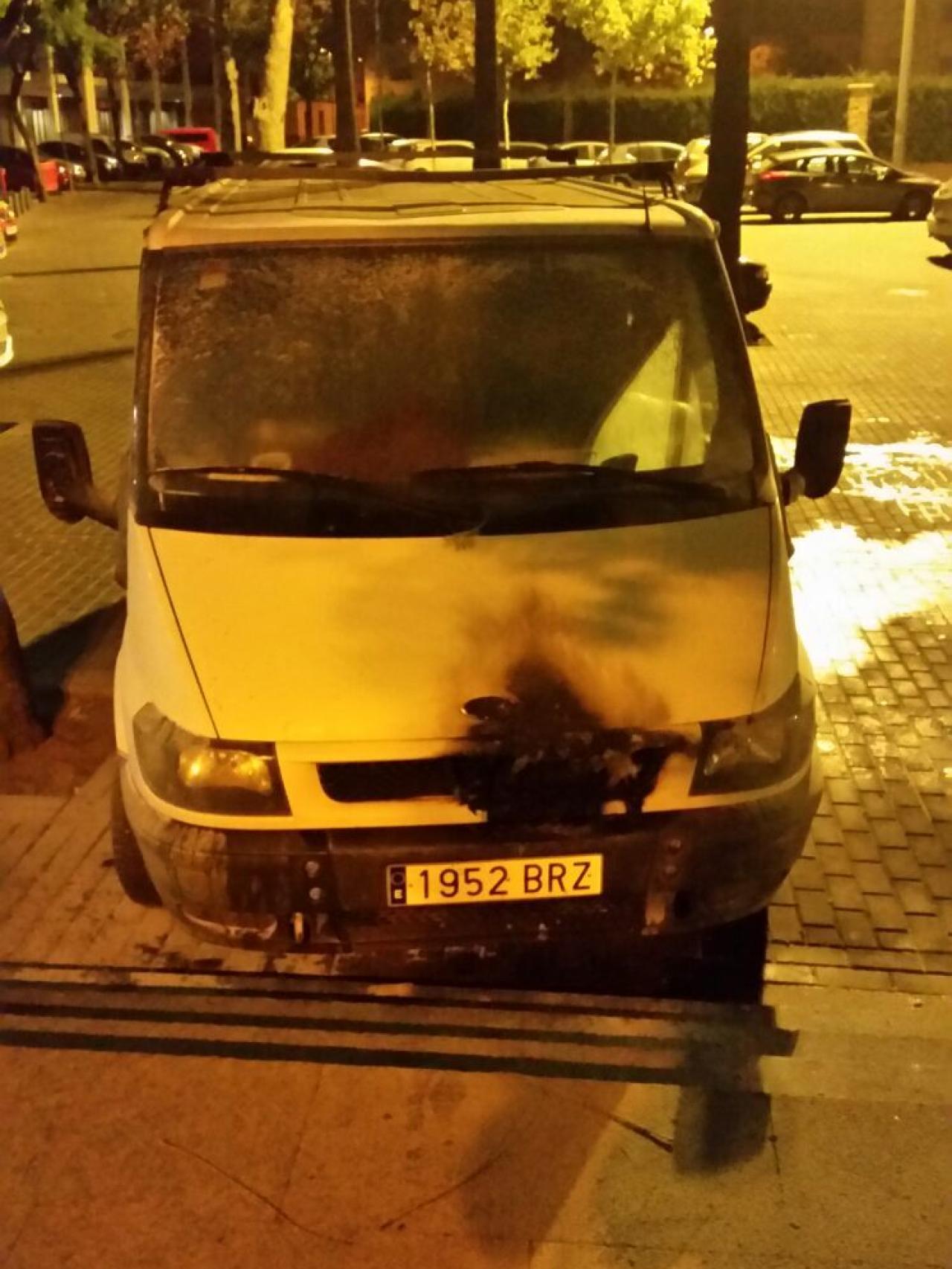 Furgoneta que intentó calcinar el pasado 18 de enero.
