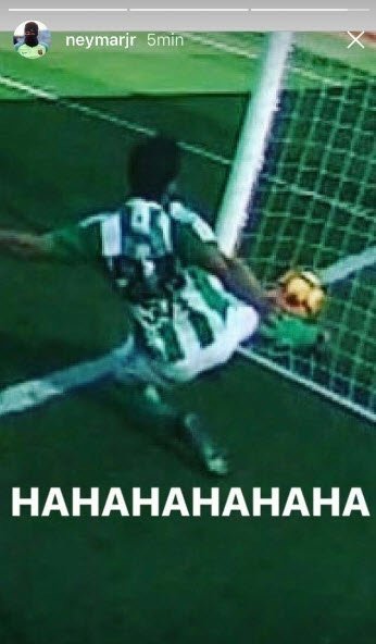 Captura de pantalla del Instagram de Neymar