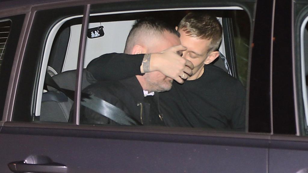 David Delfín durante el velatorio de Bimba Bosé.