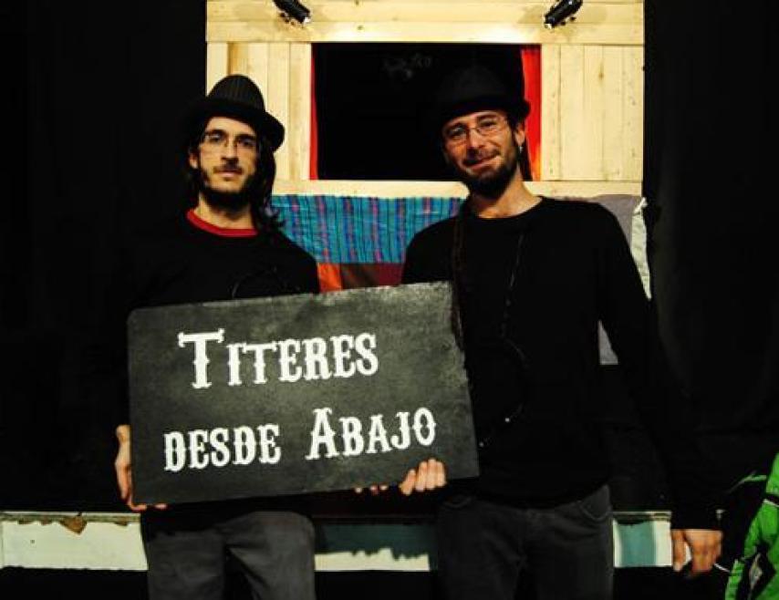 Raúl García y Alfonso Lázaro, componentes de Títeres desde abajo.