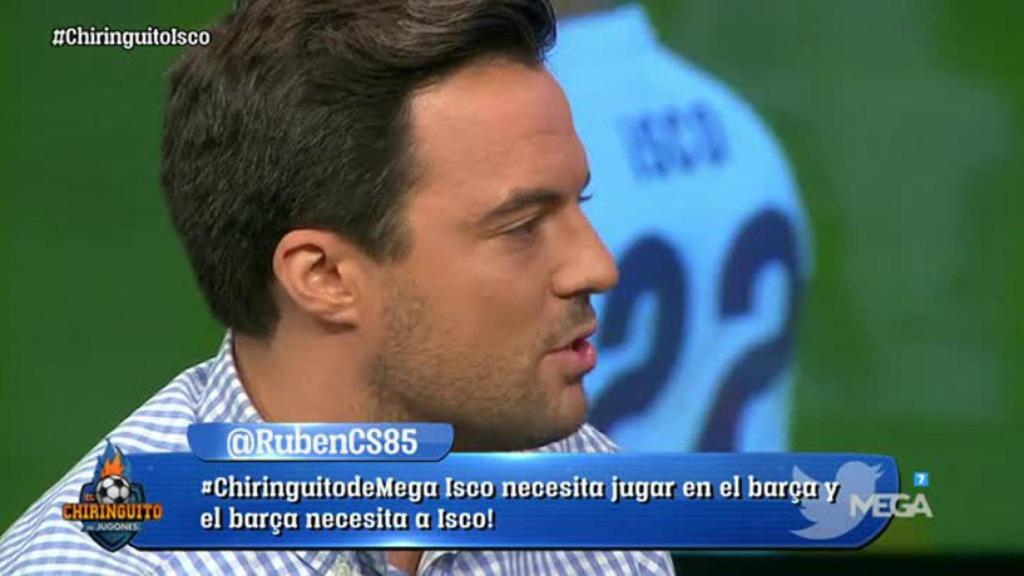Nacho Peña en El Chiringuito. Foto: Twitter (@elchiringuitotv)