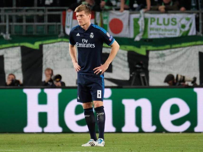 Toni Kroos en un partido con el Real Madrid esta temporada.