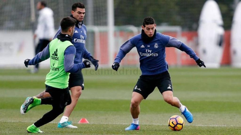 James en el entrenamiento