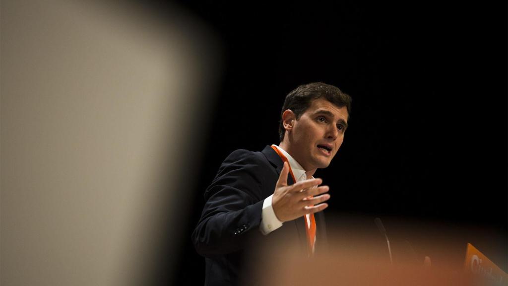 Albert Rivera, durante su intervención en el congreso de Cs.