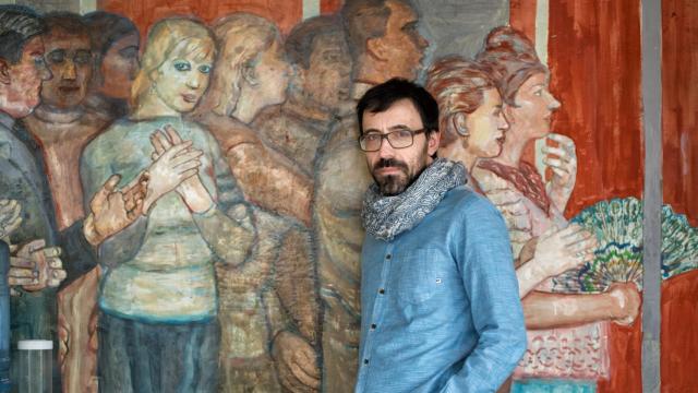 Israel Elejalde en el interior del Pavón Teatro Kamikaze.