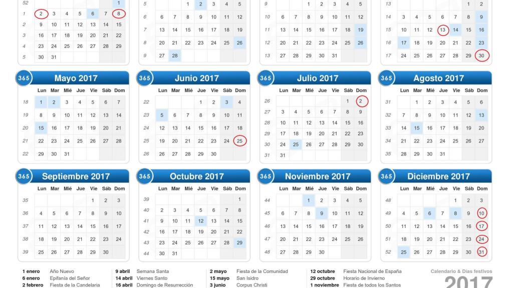 Calendario 2017