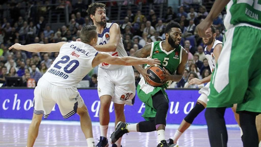 Partido de ida entre el Real Madrid y el Unics Kazan. Foto: euroleague.net