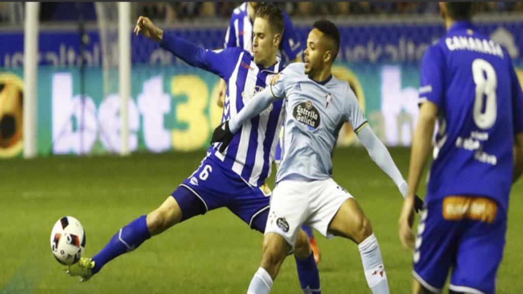 Llorente frente al Celta. Foto: @Alaves