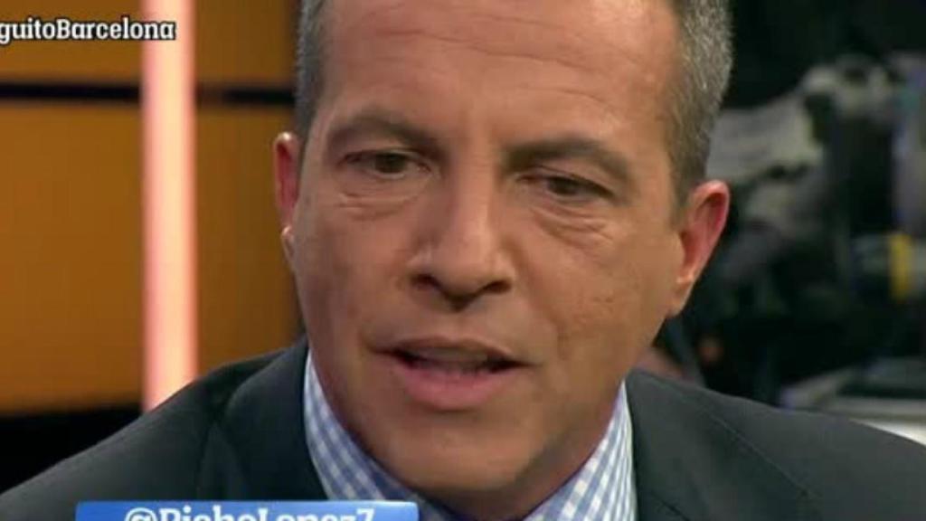 Cristóbal Soria durante la retransmisión de El Chiringuito  Foto: Twitter (@elchiringuitotv)