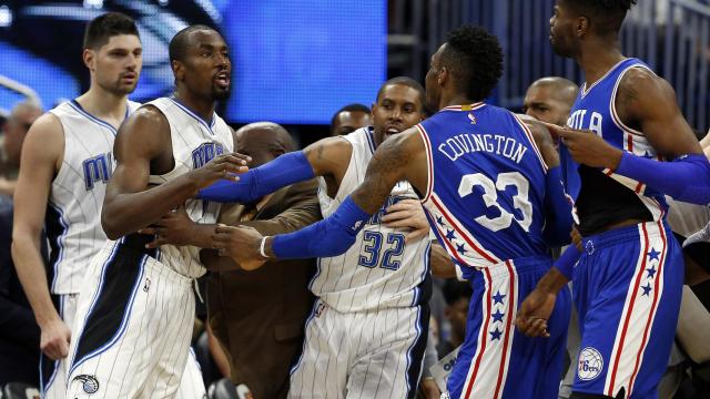 La tángana protagonizada por Ibaka y Noel.