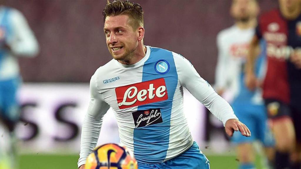 Giaccherini, en el partido del Nápoles frente al Genoa. Foto: sscnapoli.it