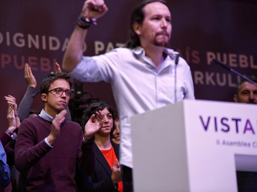 Iglesias y Errejón este sábado en Vistalegre.