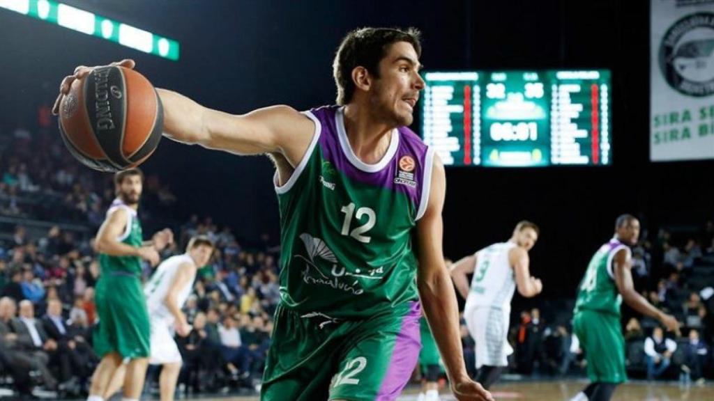 Carlos Suárez en un partido con el Unicaja de Málaga. Foto: euroleague.net