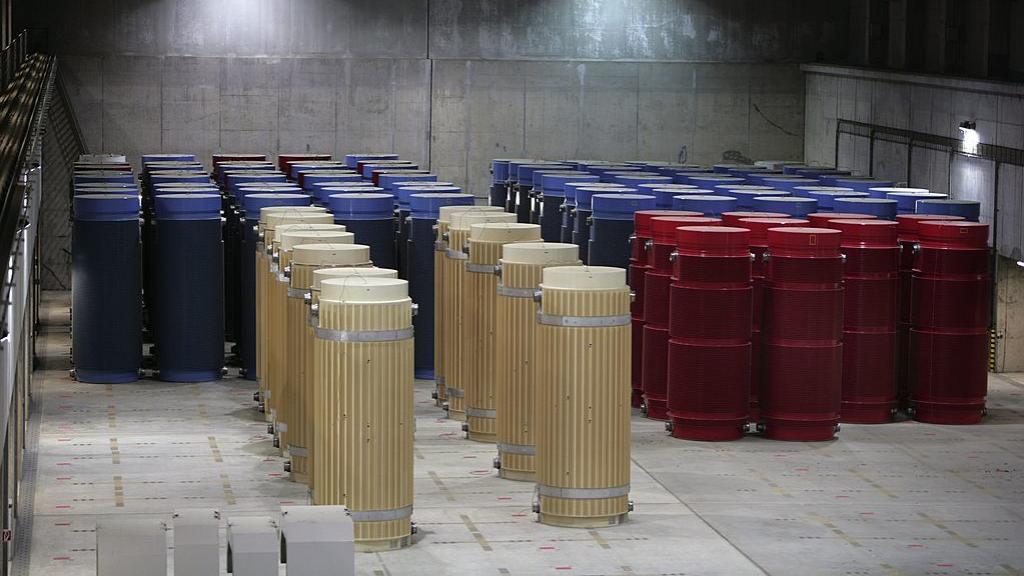 Combustible nuclear almacenado temporalmente en Gorleben, Alemania.