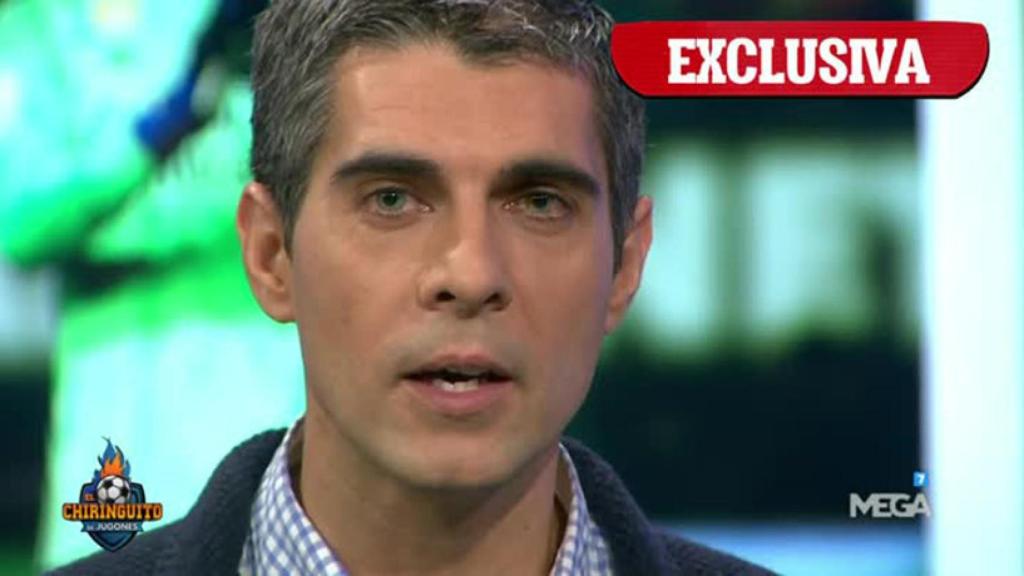 José Luis Sánchez da una exclusiva en El Chiringuito. Foto: Twitter (@elchiringuitotv)