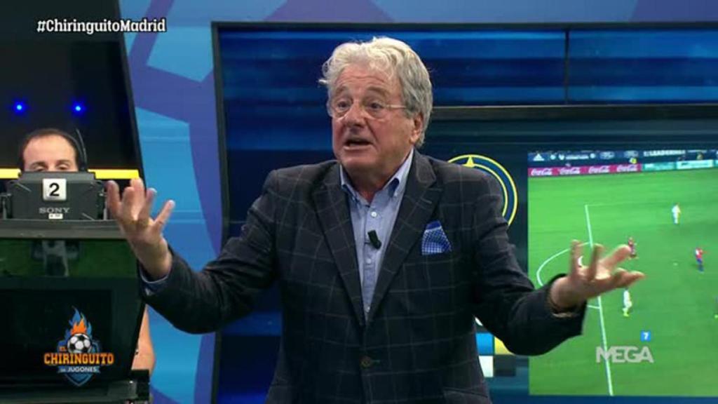 D'Alessandro en El Chiringuito. Foto: Twitter (@elchiringuitotv)