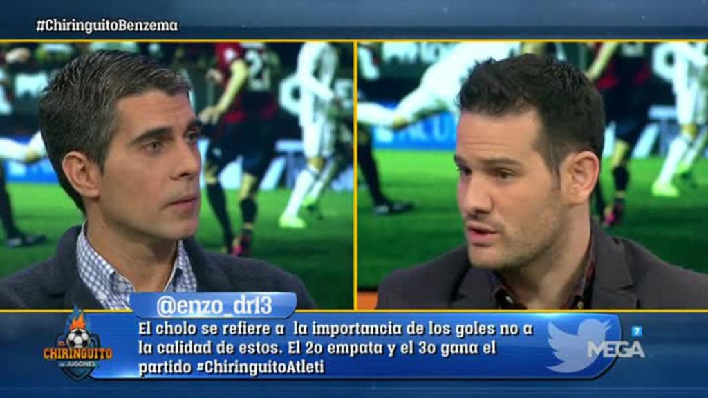 José Luis Sanchez defiende a Benzema en El Chiringuito. Foto: Twitter (@elchiringuitotv)
