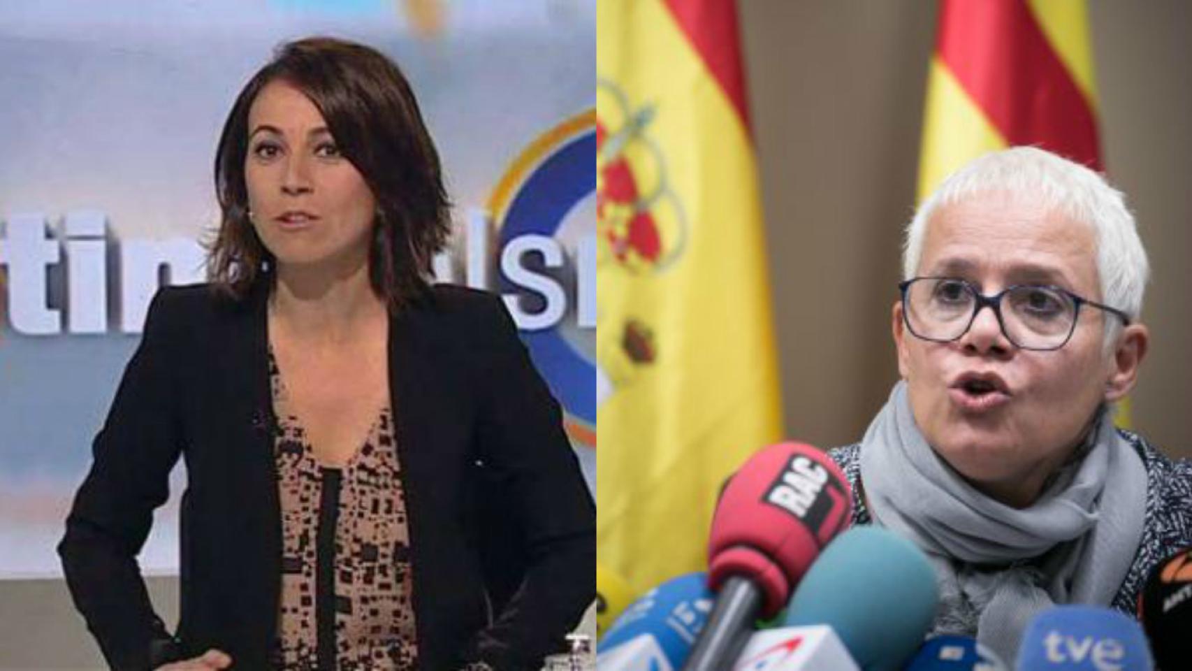 La fiscal Ana Magaldi y la periodista catalana Lidia Heredia.