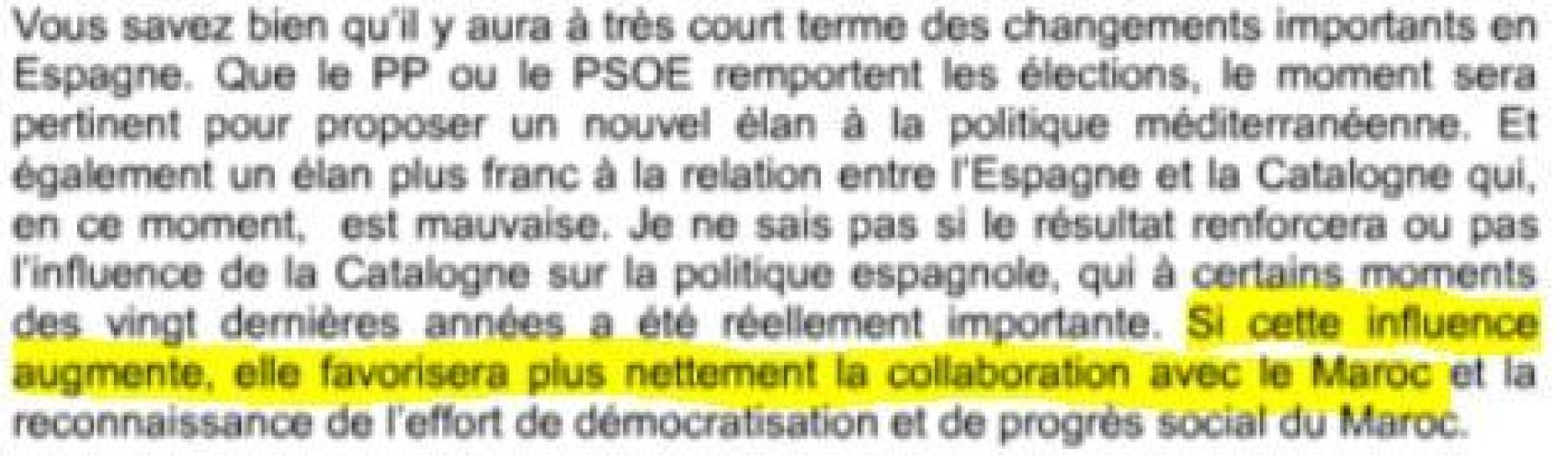 Fragmento de los papeles de Marruecos.