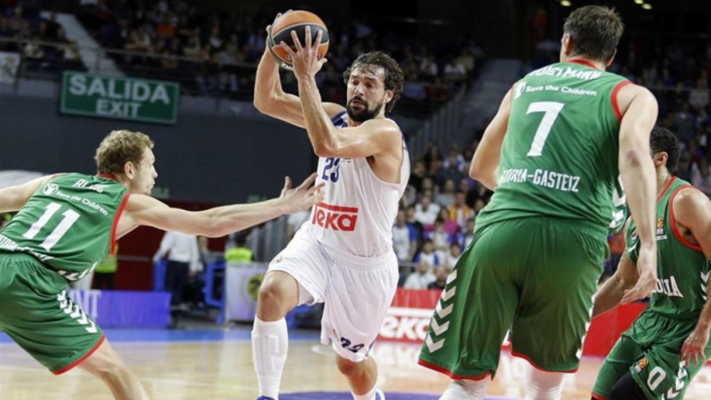 Sergio Llull ante el Baskonia en la Euroliga. Foto: euroleague.net