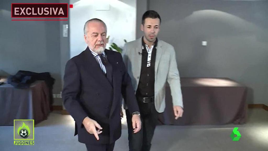 De Laurentiis, en la entrevista para Jugones. Foto: Twitter (@elchiringuitotv)