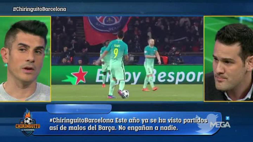 Álvaro Benito y Quim Domènech en El Chiringuito. Foto: @elchiringuitotv