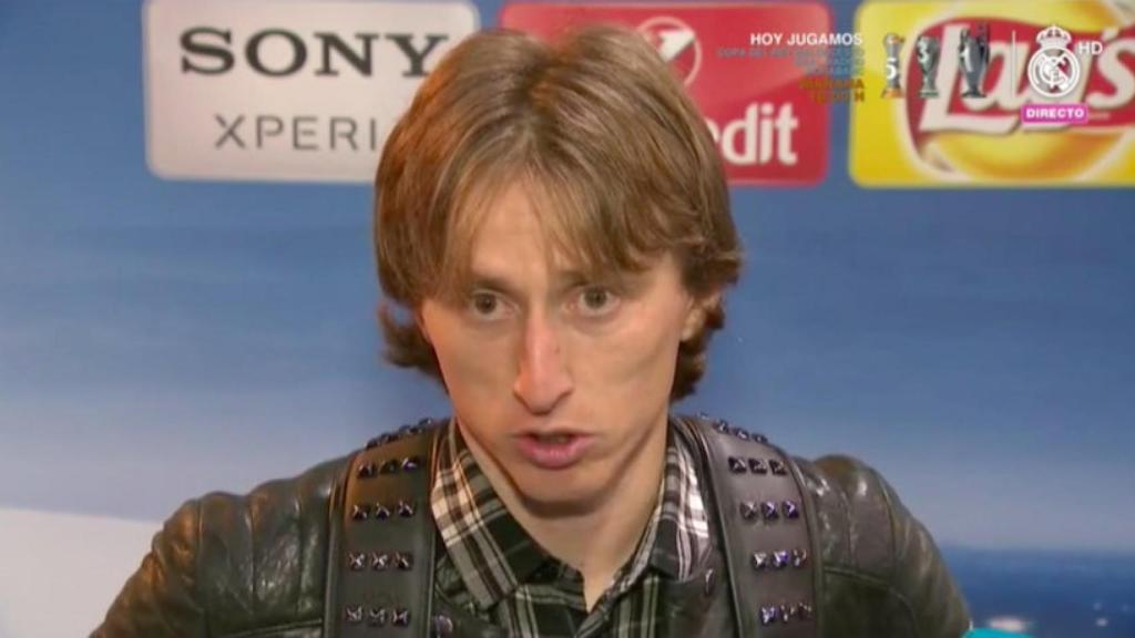 Modric, en zona mixta tras el encuentro ante el Nápoles