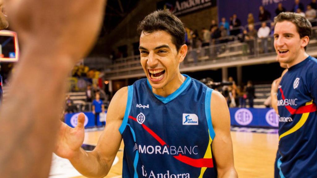 David Navarro en un partido con el MoraBanc Andorra