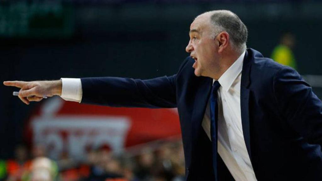 Pablo Laso, en un partido del Real Madrid