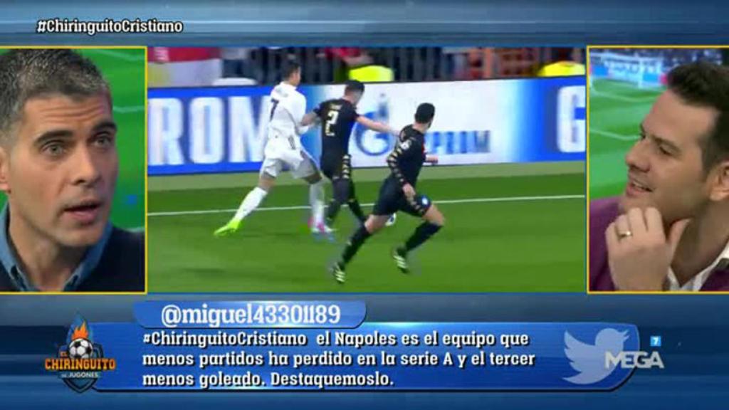 José Luis Sanchez en El Chiringuito. Foto: Twitter (@elchiringuitotv)