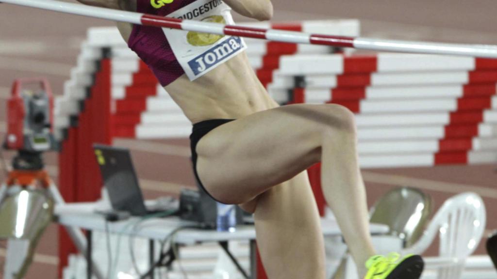 Ruth Beitia en el Campeonato de España de Salamanca.