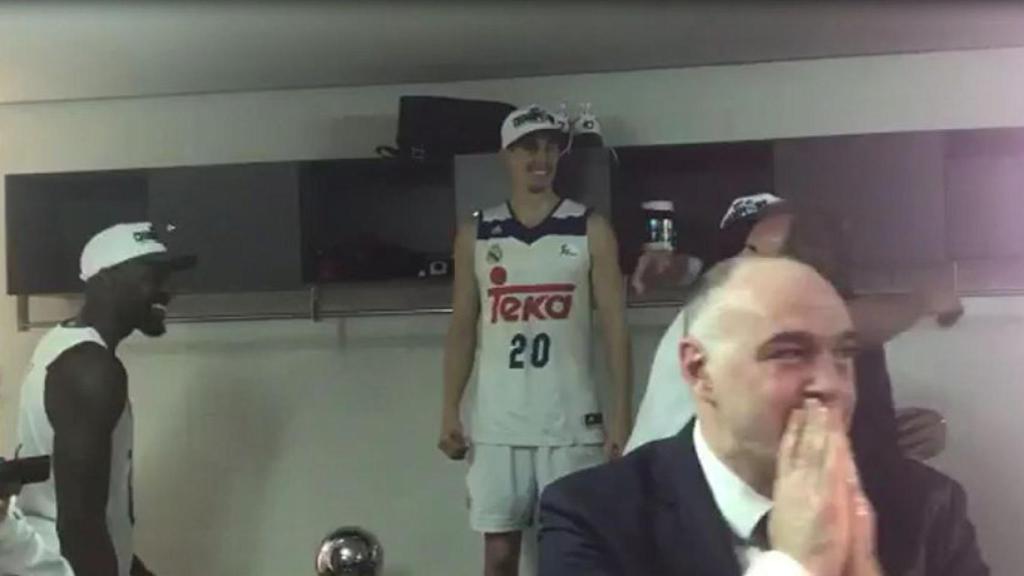 La celebración en el vestuario