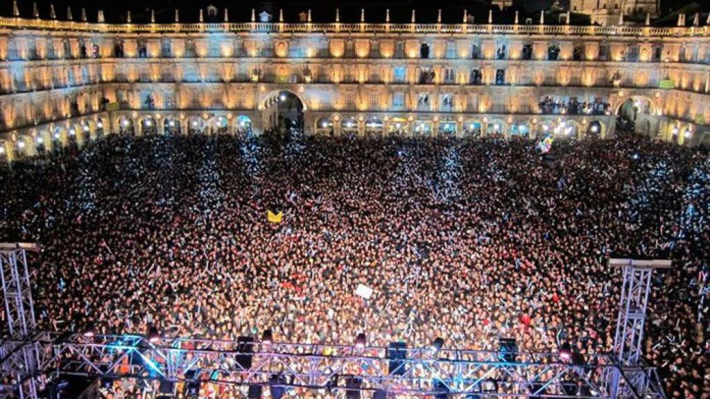 Un concierto en la Plaza Mayor de Salamanca
