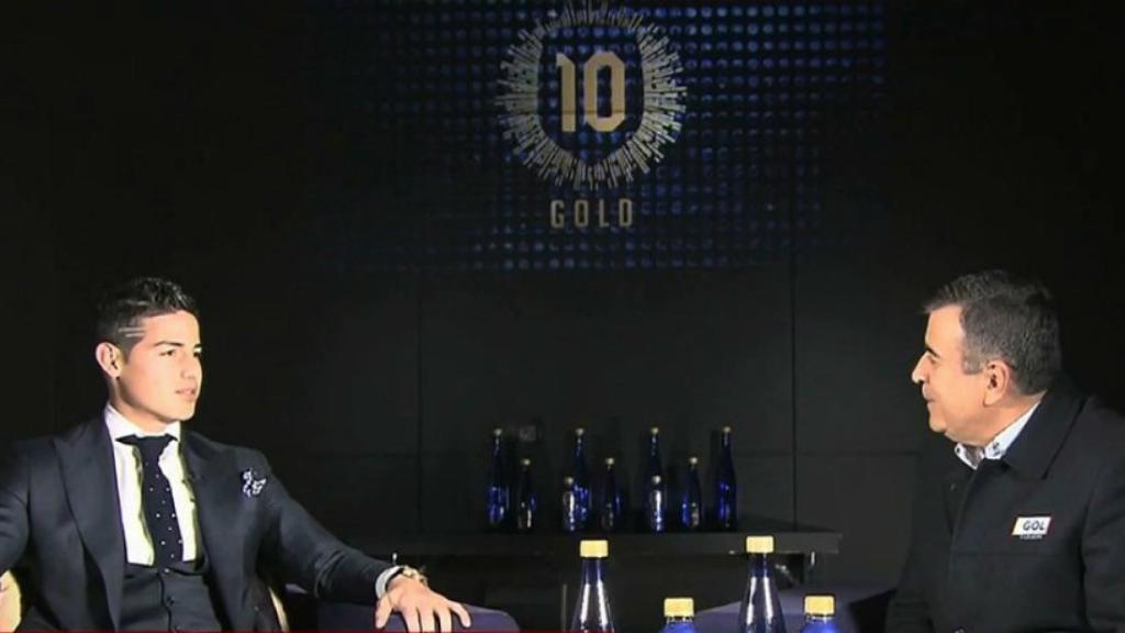 Entrevista de James en Gol Caracol. Foto:Twitter (@GolCaracol)