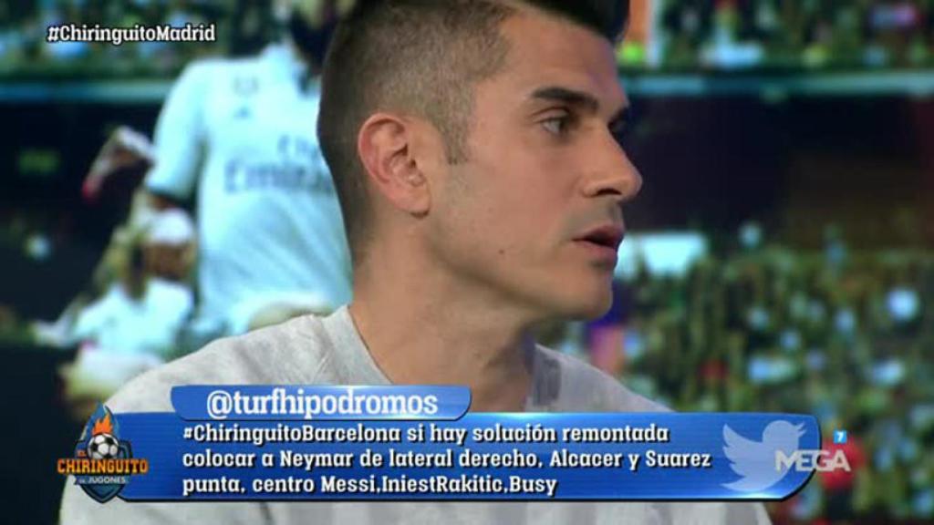 Álvaro Benito, en El Chiringuito. Foto: (@elchiringuitotv)