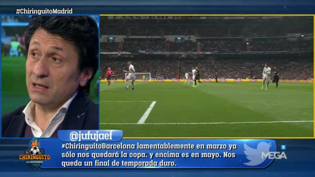 José Félix Díaz, en El Chiringuito. Foto: Twitter (@elchiringuitotv)