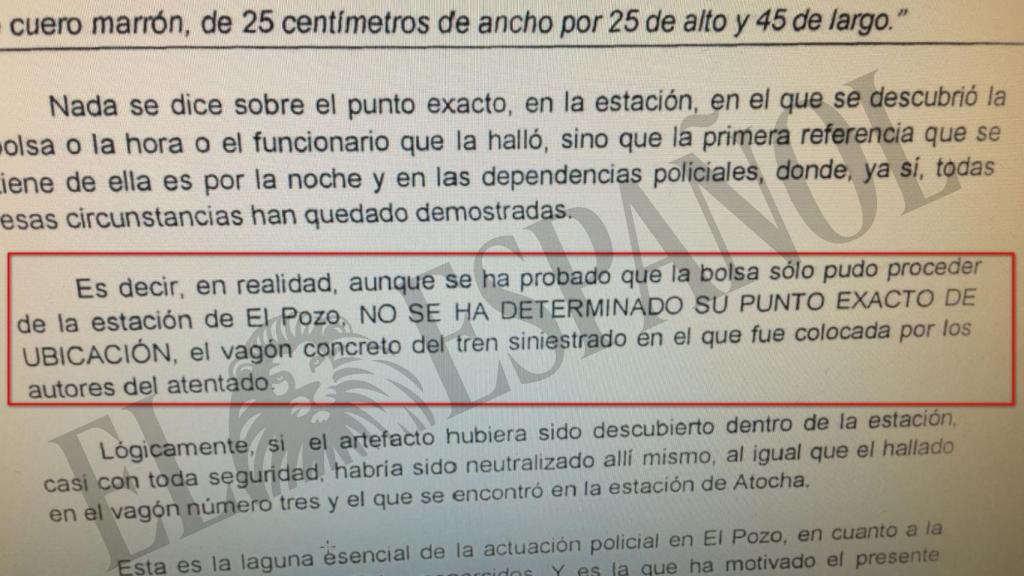 Extracto del informe sobre los atentados.