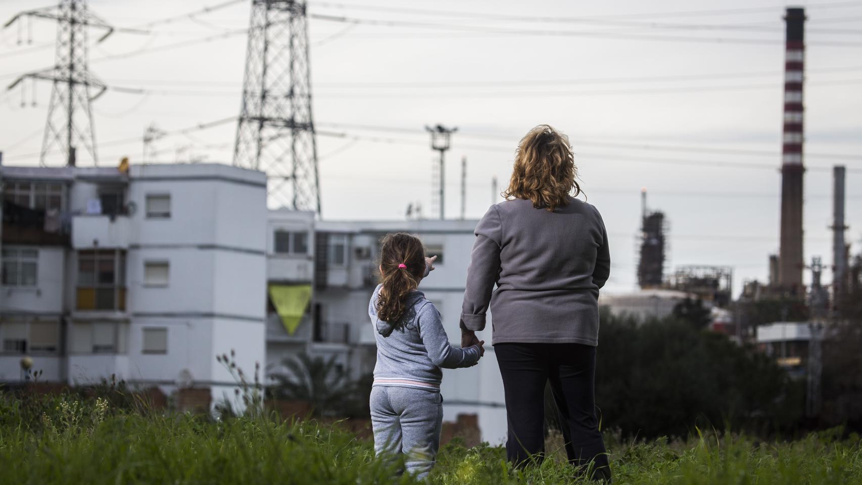 María Jesús y su hija de 5 años, a la que le detectaron un cáncer cerebral en 2016.