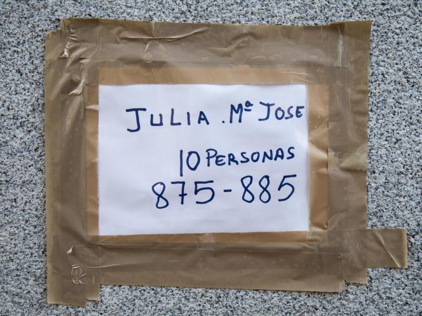 Un ejemplo de los carteles que actúan a modo de reserva.