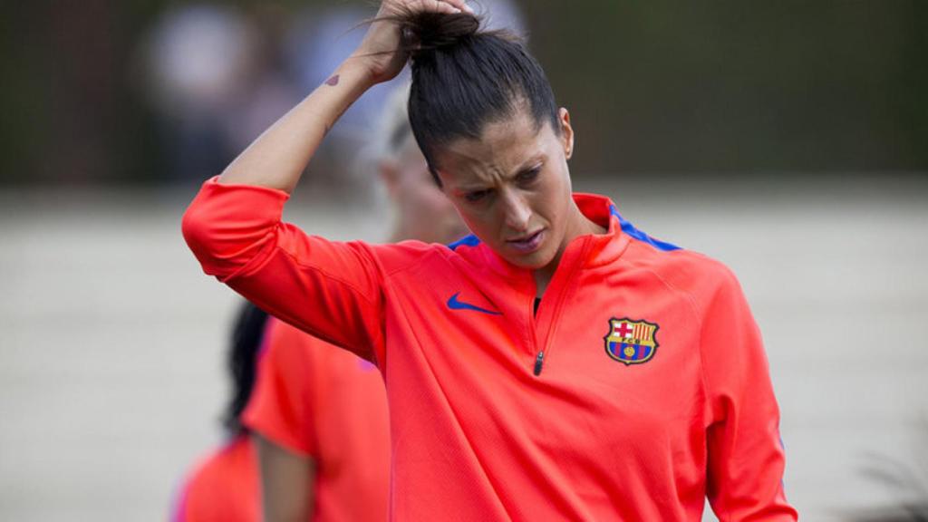 Jenni Hermoso, antes de un partido con el Barcelona. Foto: fcbarcelona.com