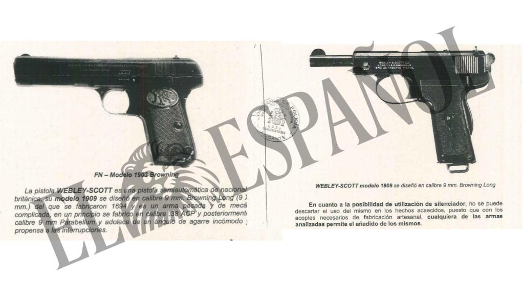 Los dos modelos de arma que busca la Policía.