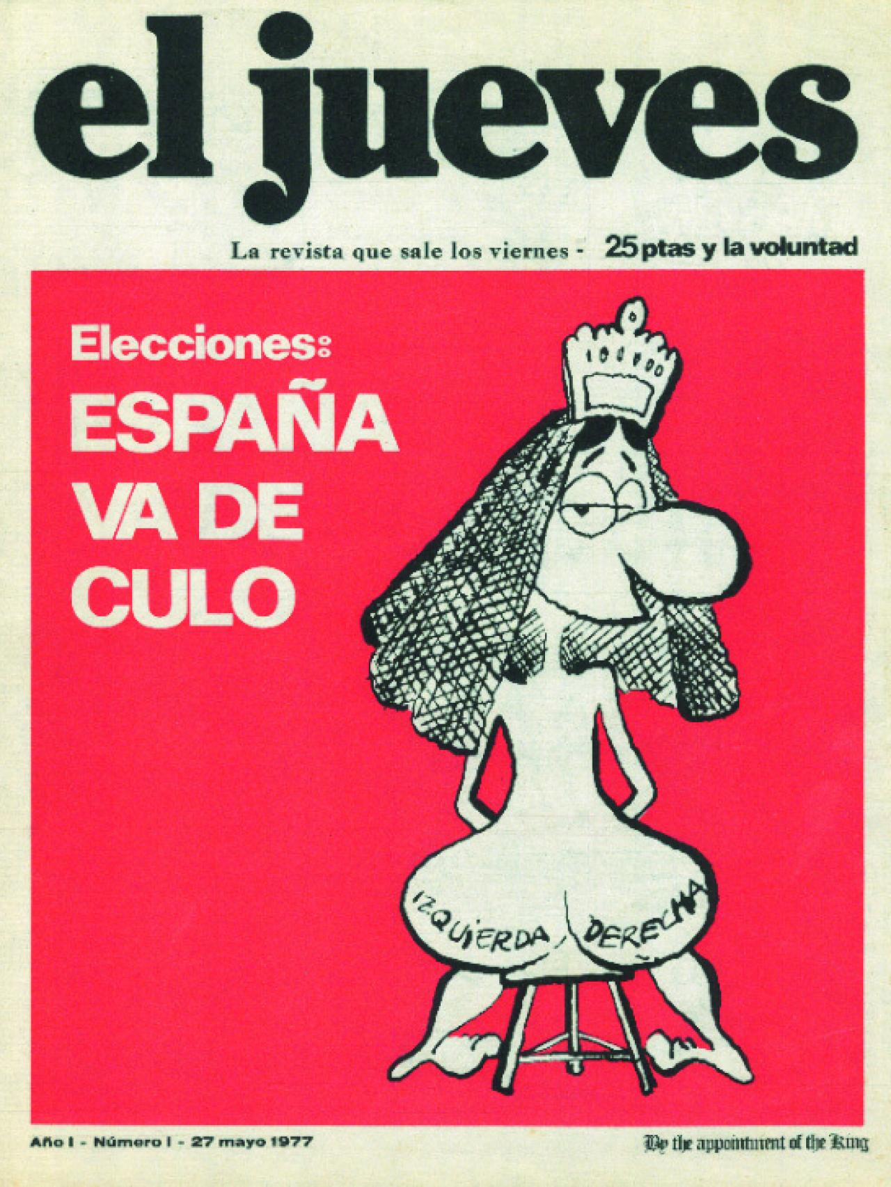 El primer número de El Jueves costaba 25 pesetas