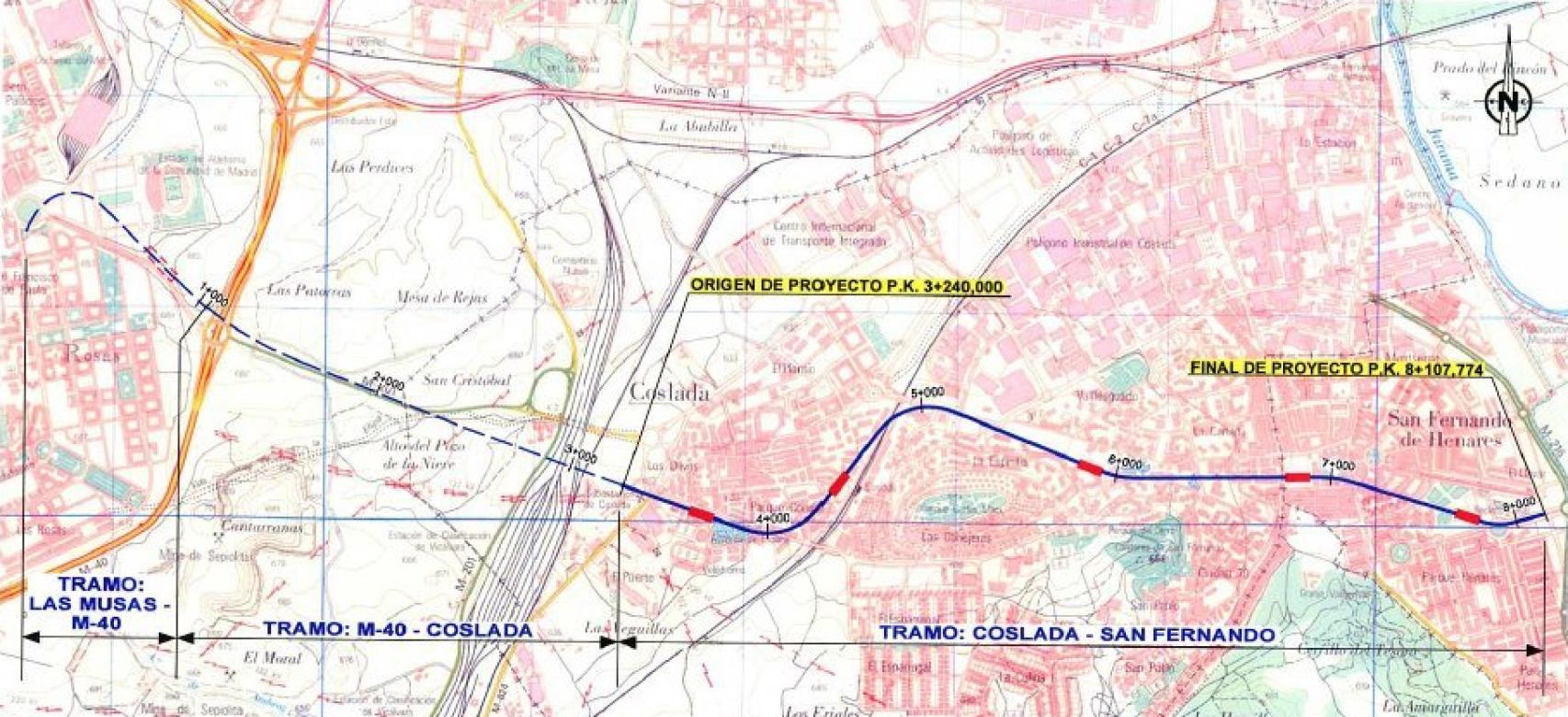 El proyecto original de ampliación de la Línea 7 de metro.