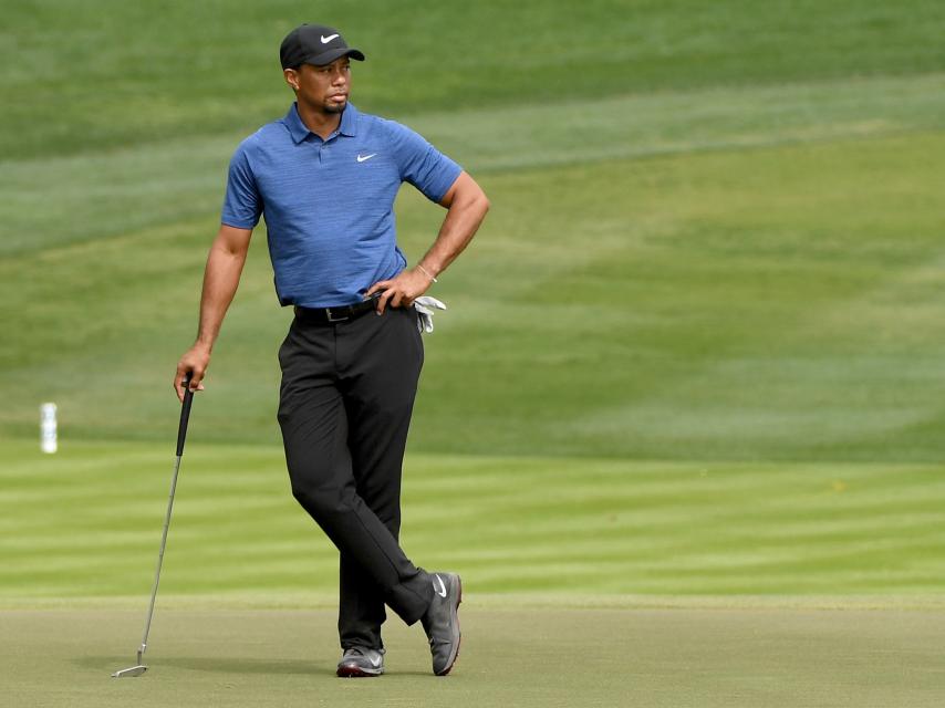 Tiger Woods en el Omega Dubai Desert Classic de 2017.