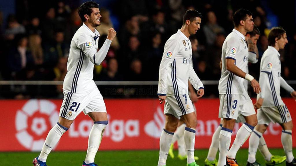 Álvaro Morata tras el gol