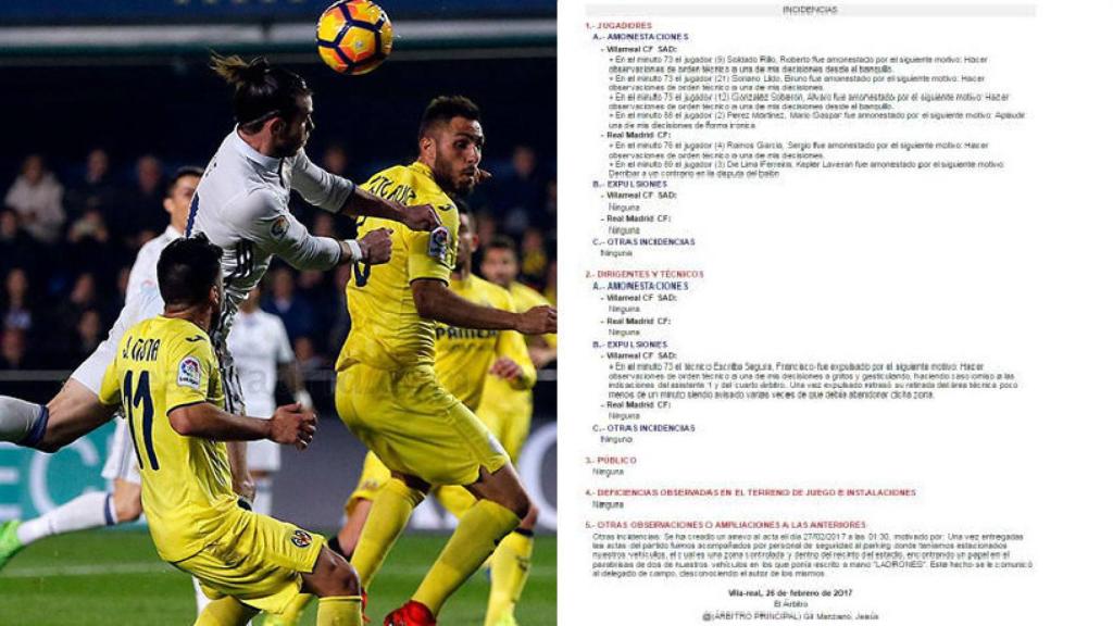 Acta del Villarreal-Real Madrid