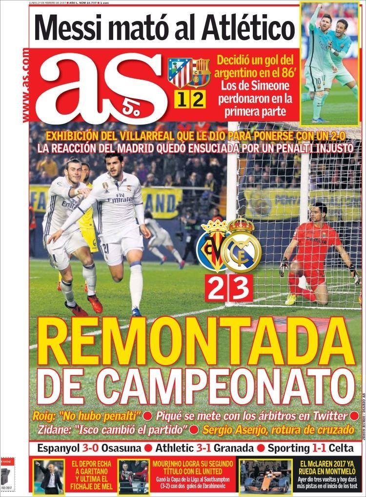 AS, más culé que Sport: habla de remontada ensuciada por un penalti injusto