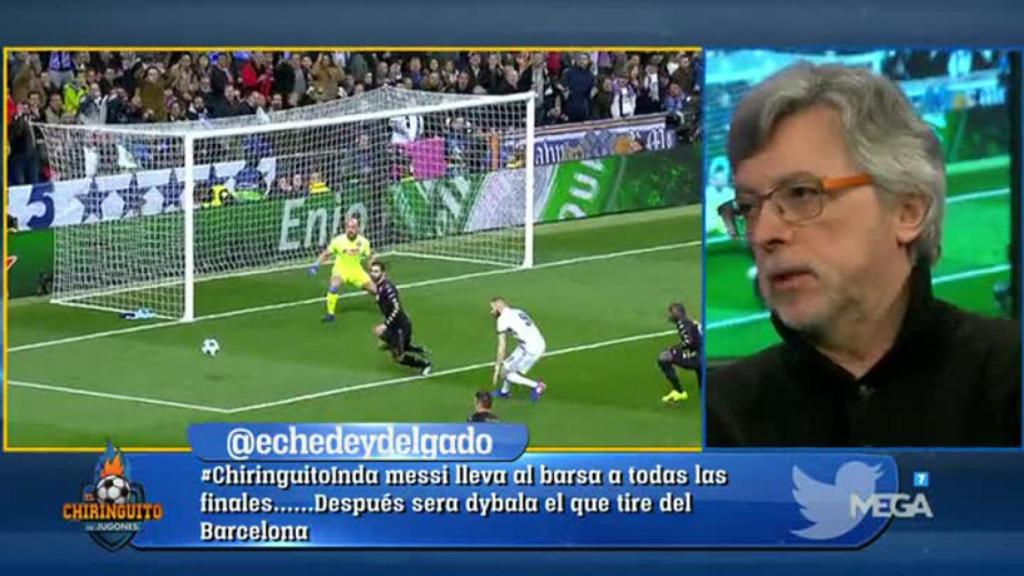 José Damián González en El Chiringuito. Foto: Twitter (@elchiringuitotv)