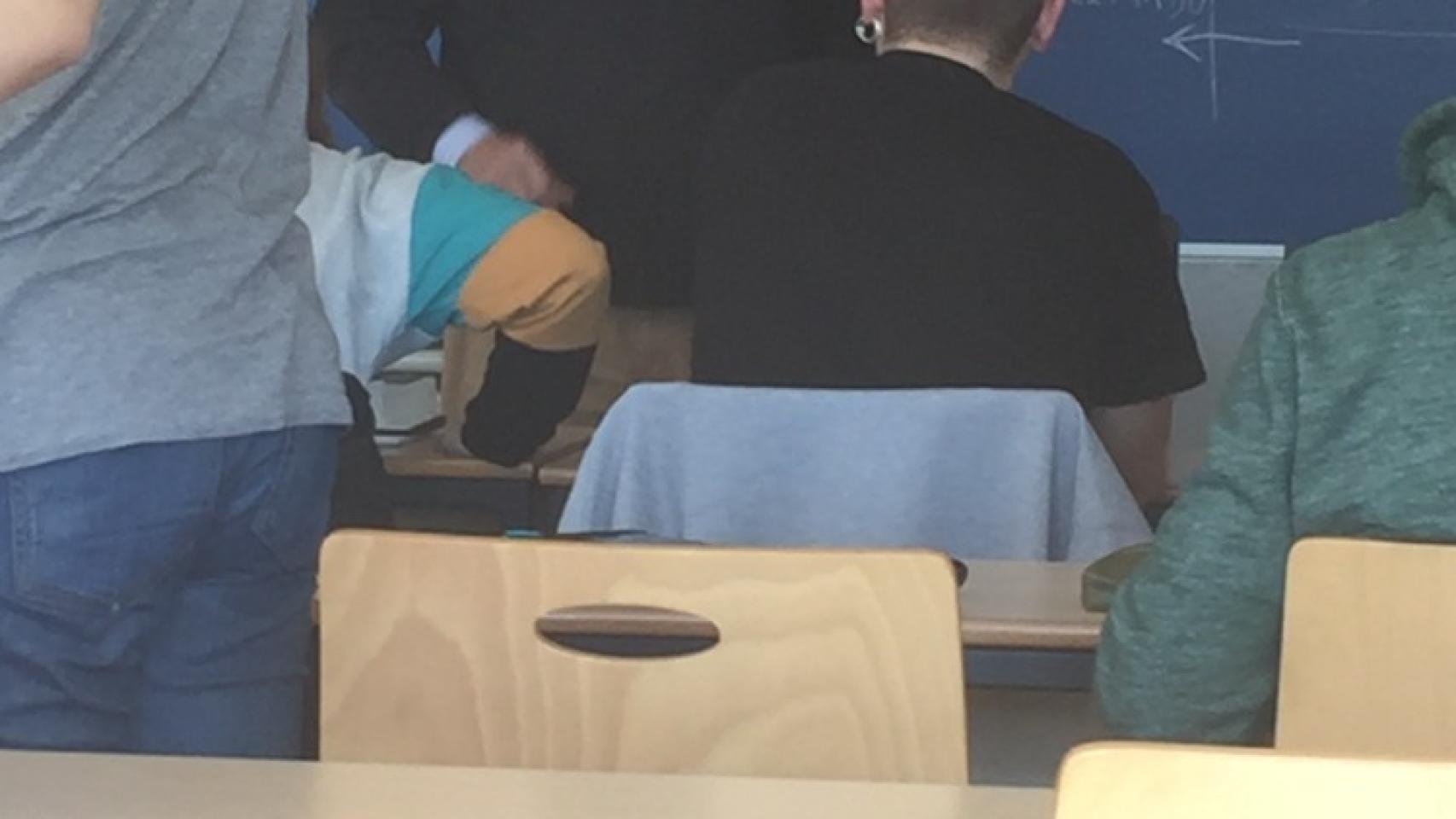 José Antonio Moral Santín, en clase.